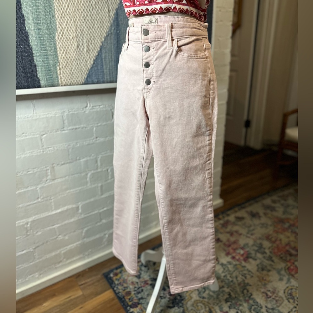Universal Thread Pink High Rise Slim Straight Jeans - Picture 5 of 14